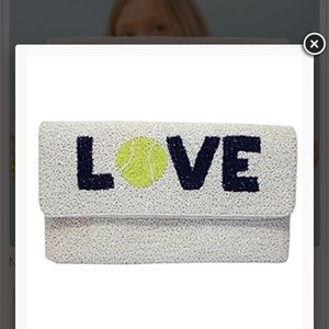 Lisi Lerch Love Tennis Beaded Clutch